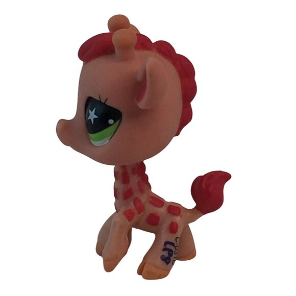 Littlest Pet Shop LPS 303 Twizzle Tallwater Giraffe 943 Green Star Eyes Giraffe - Picture 9 of 13